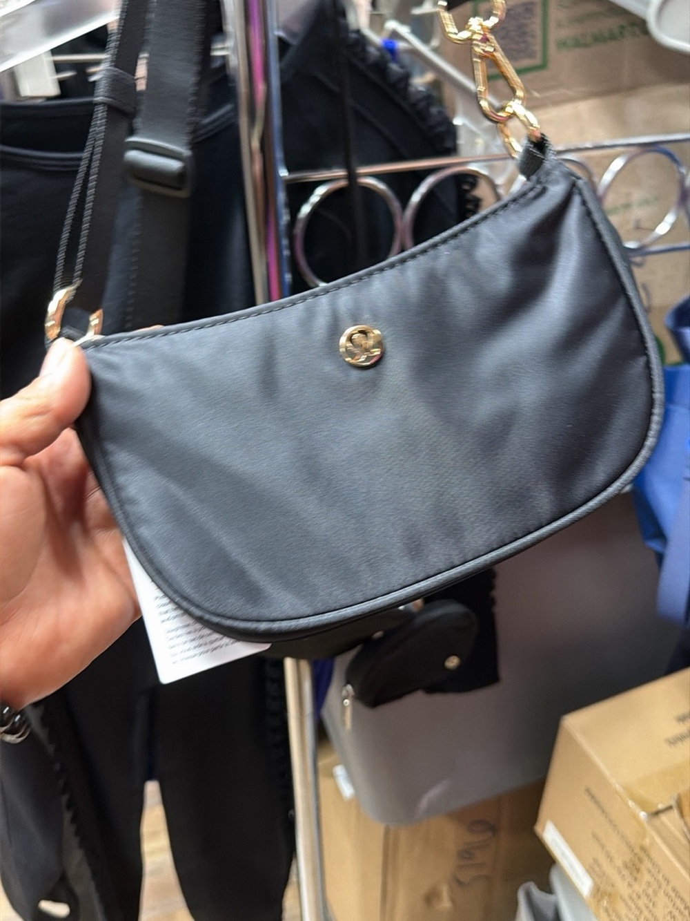 Lululemon black mini bag